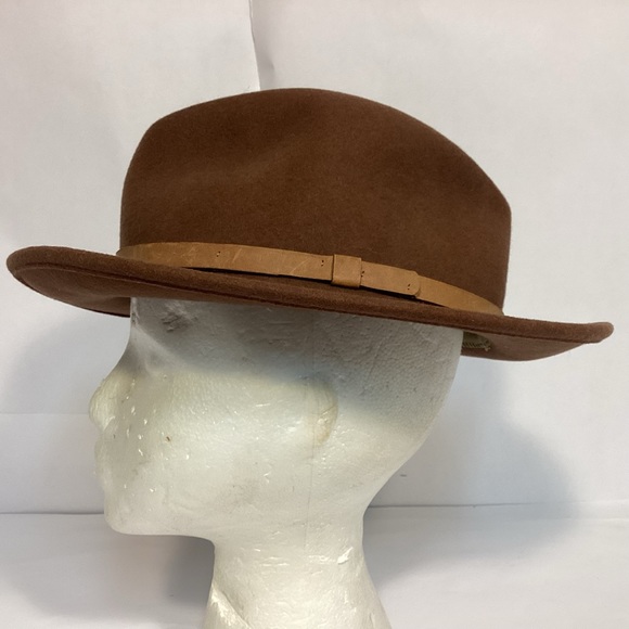 Vintage Dorfman Pacific Mens Wool Fedora size medium Indiana Jones style hat USA - Picture 2 of 10